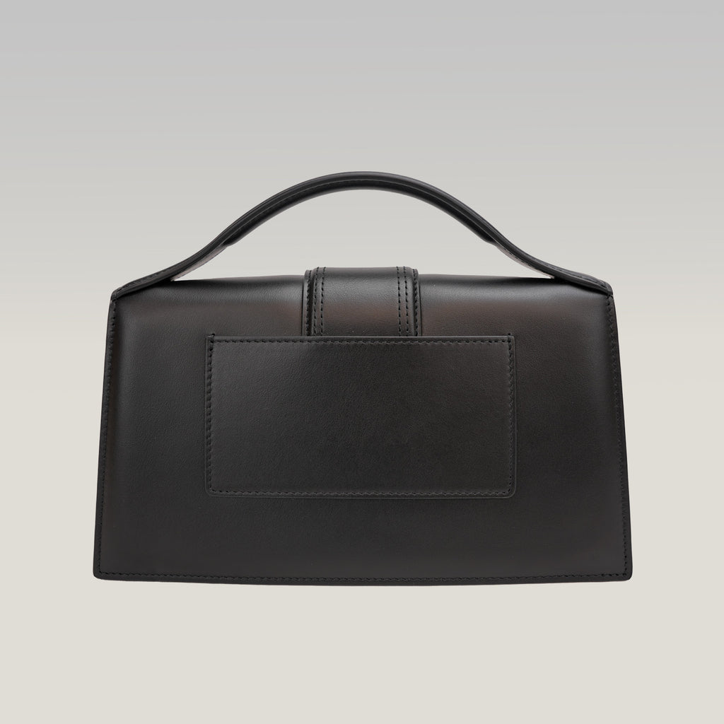 Jacquemus Il Grande Bambino nero con logo argento