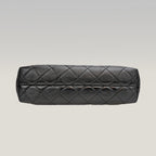 Chanel 24P Shiny Lambskin Quilted CC Hobo Black Borsa