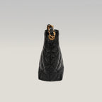 Chanel 24P Shiny Lambskin Quilted CC Hobo Black Borsa
