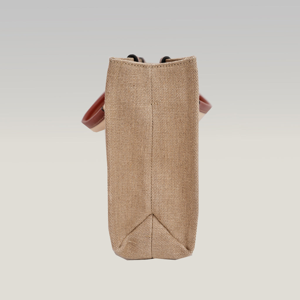 Chloé Tote bag piccola Woody in lino Chloé