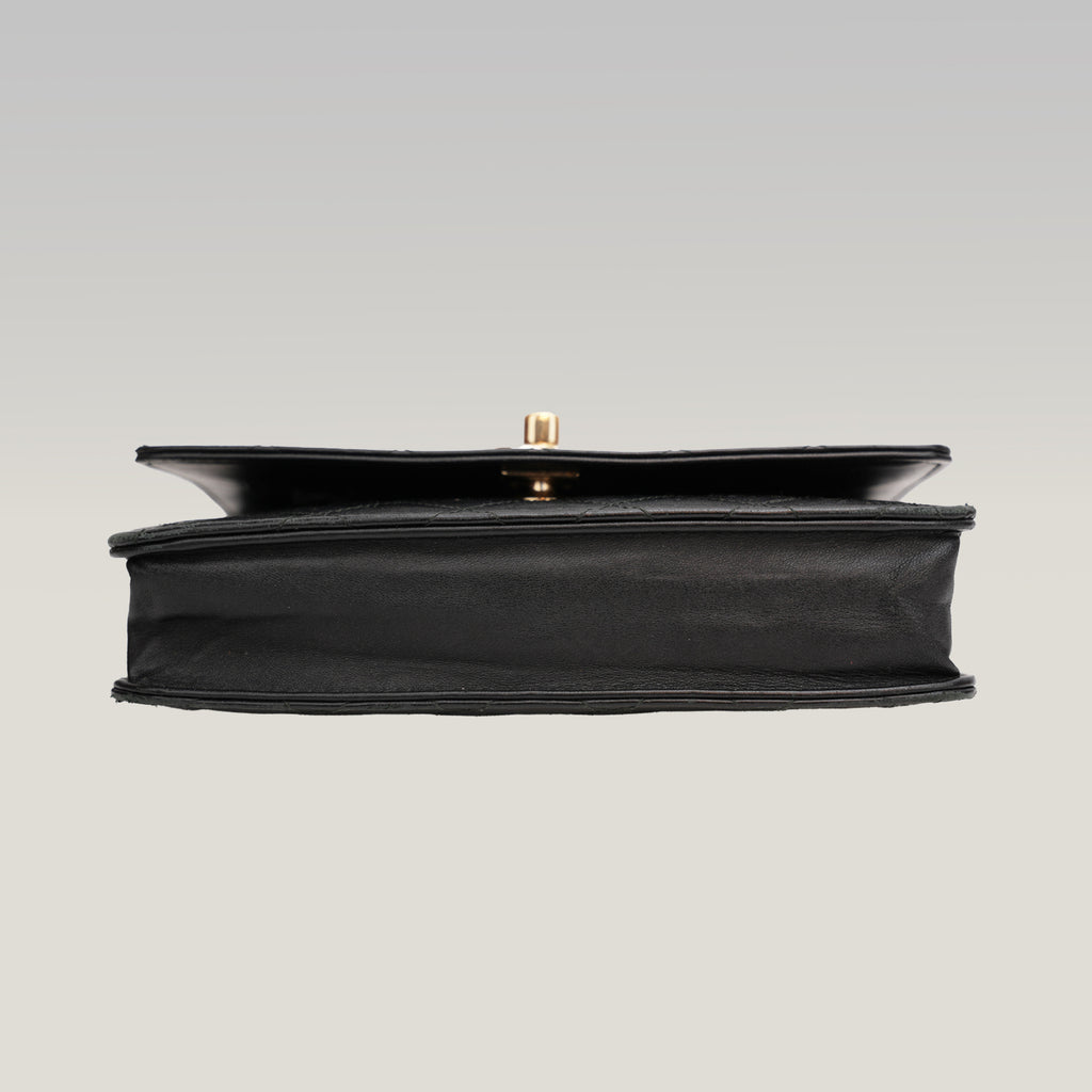 Chanel Trendy CC Quilted Black Shoulder Bag with Gold Clasp 