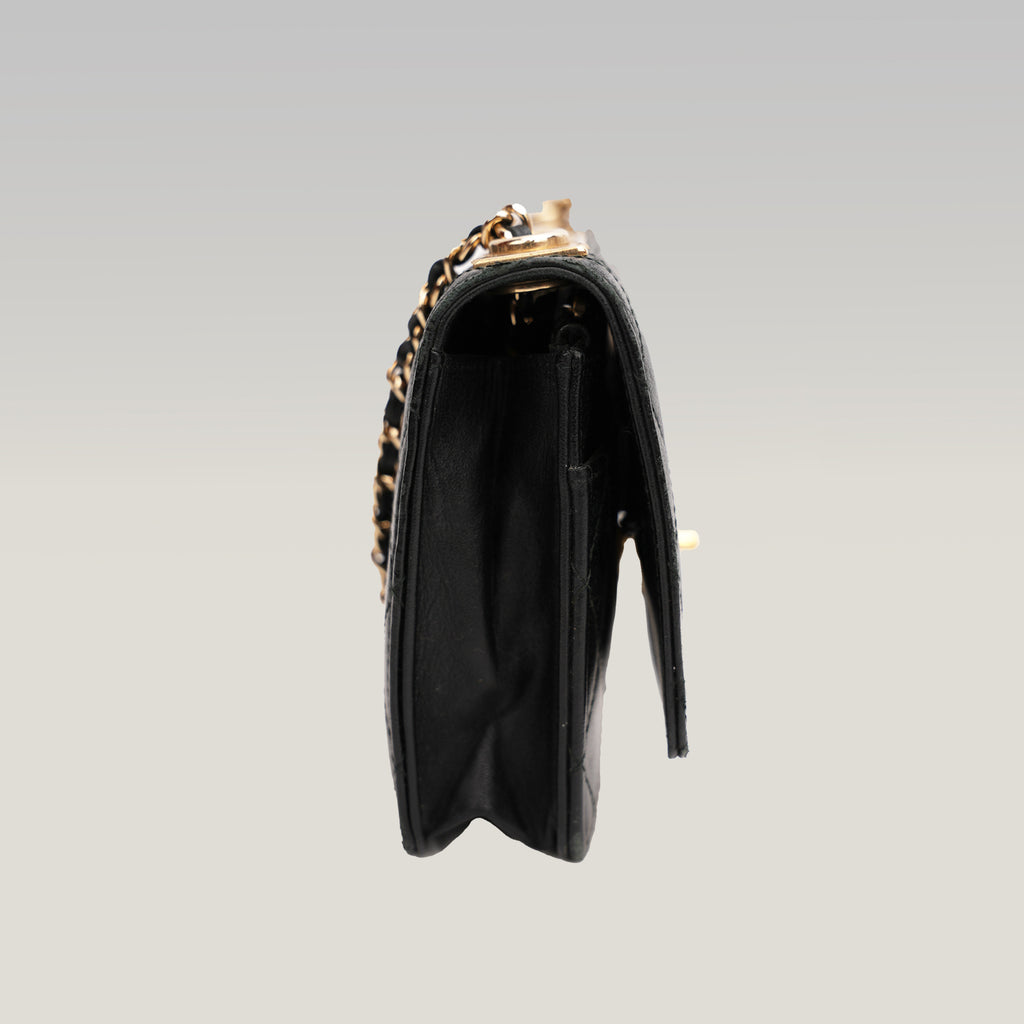 Chanel Trendy CC Quilted Black Shoulder Bag with Gold Clasp 