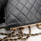 Chanel Trendy CC Quilted Black Shoulder Bag with Gold Clasp 