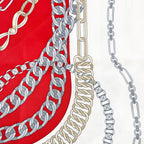 Hermès Multicolor Silk Scarf with Chain Pattern
