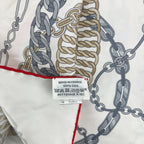 Hermès Multicolor Silk Scarf with Chain Pattern