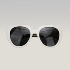 Prada occhiali da sole bianchi con logo nero a contrasto