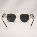 Prada occhiali da sole bianchi con logo nero a contrasto