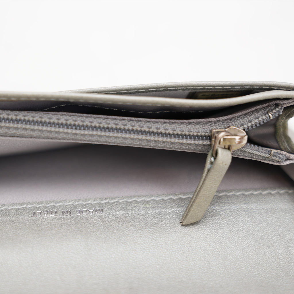 Chanel Camellia Long Wallet in Black with Silver Hardware 