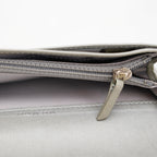 Chanel Camellia Long Wallet in Black with Silver Hardware 