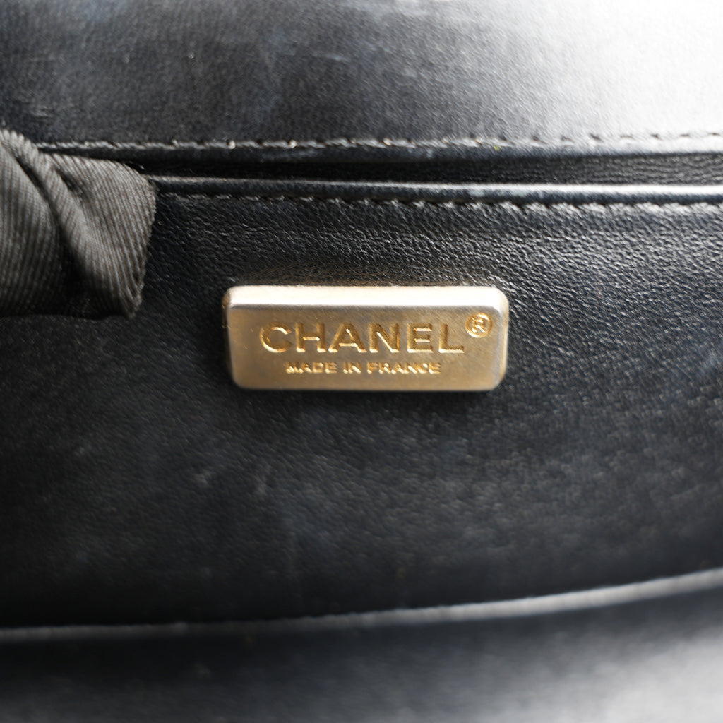 Chanel Le Boy Black Lizard Skin 