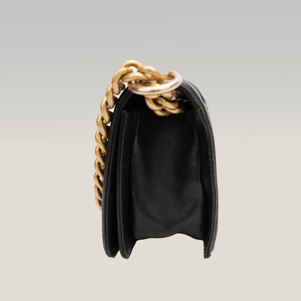 Chanel Le Boy Black Lizard Skin 