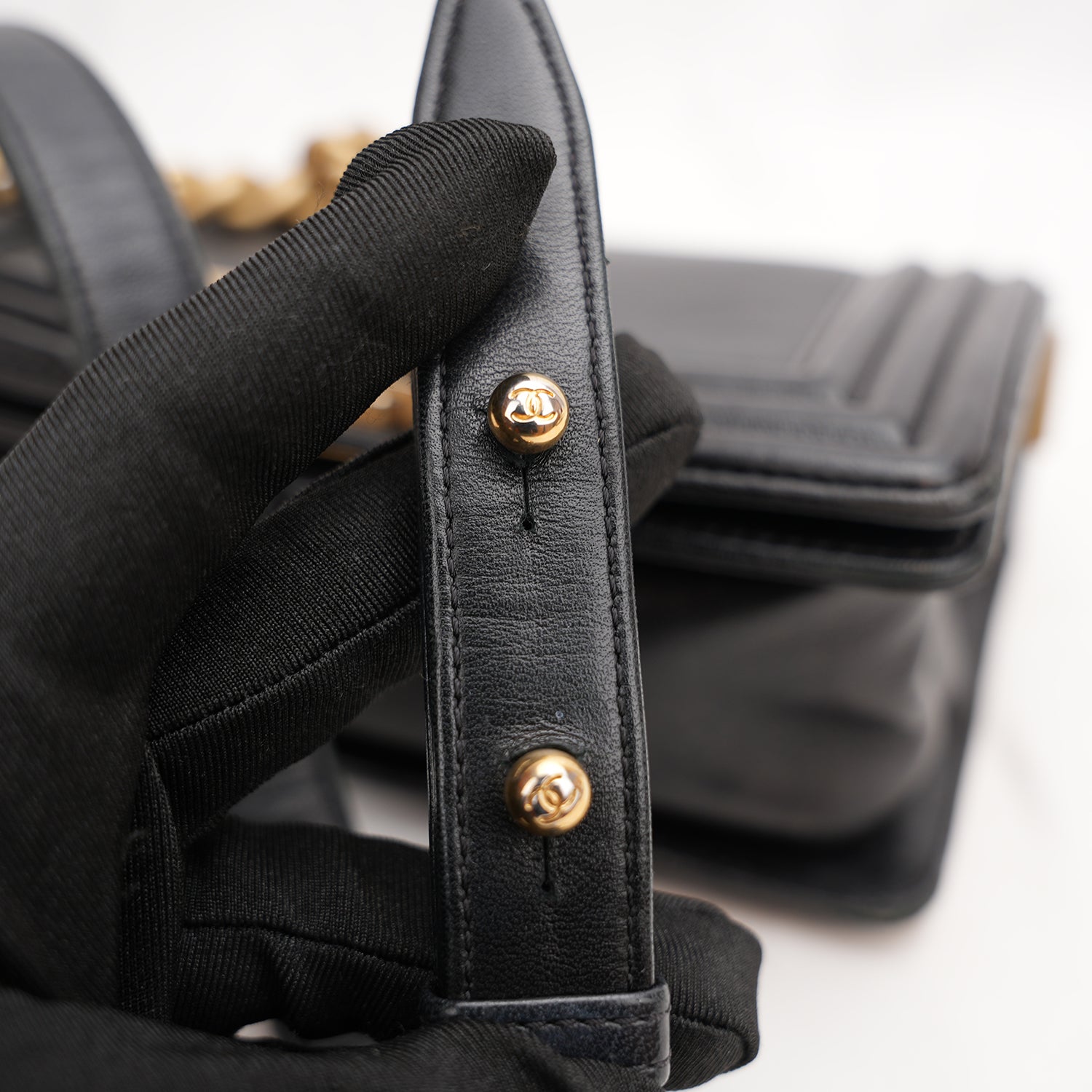 Chanel Le Boy Black Lizard Skin 