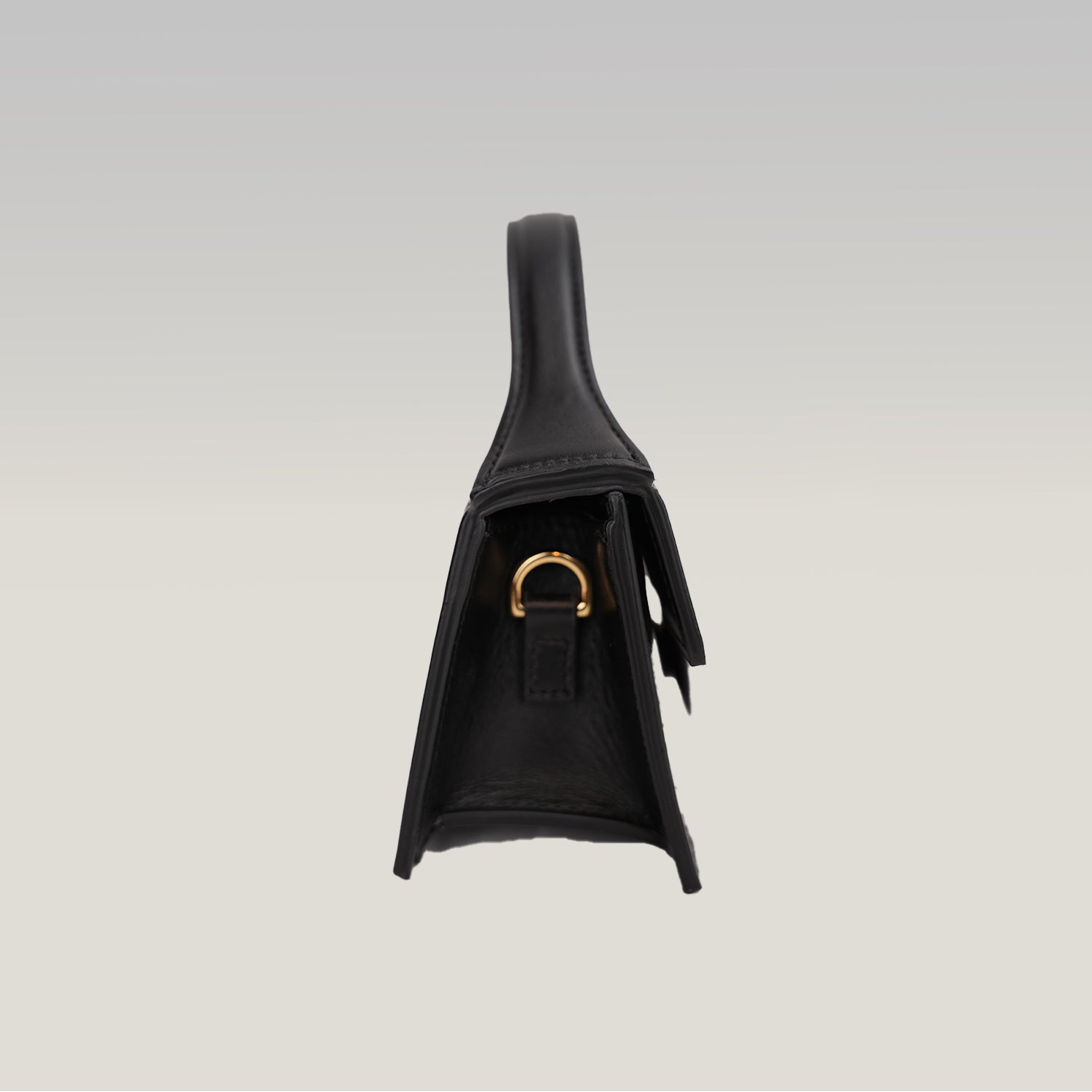 Jacquemus Le Bambino Black Leather Top Handle Shoulder Bag