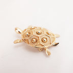 Dior Spilla Tartaruga in Lega Metallica Dorata – Broche Gioiello Vintage
