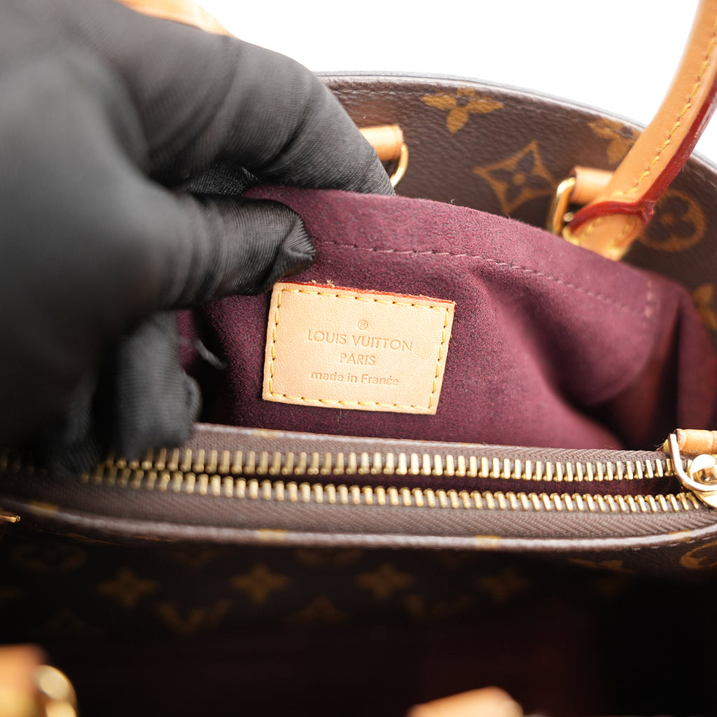 Louis Vuitton Montaigne BB Monogram Handbag Brown Coated Canvas & Leather Top Handle Shoulder Bag