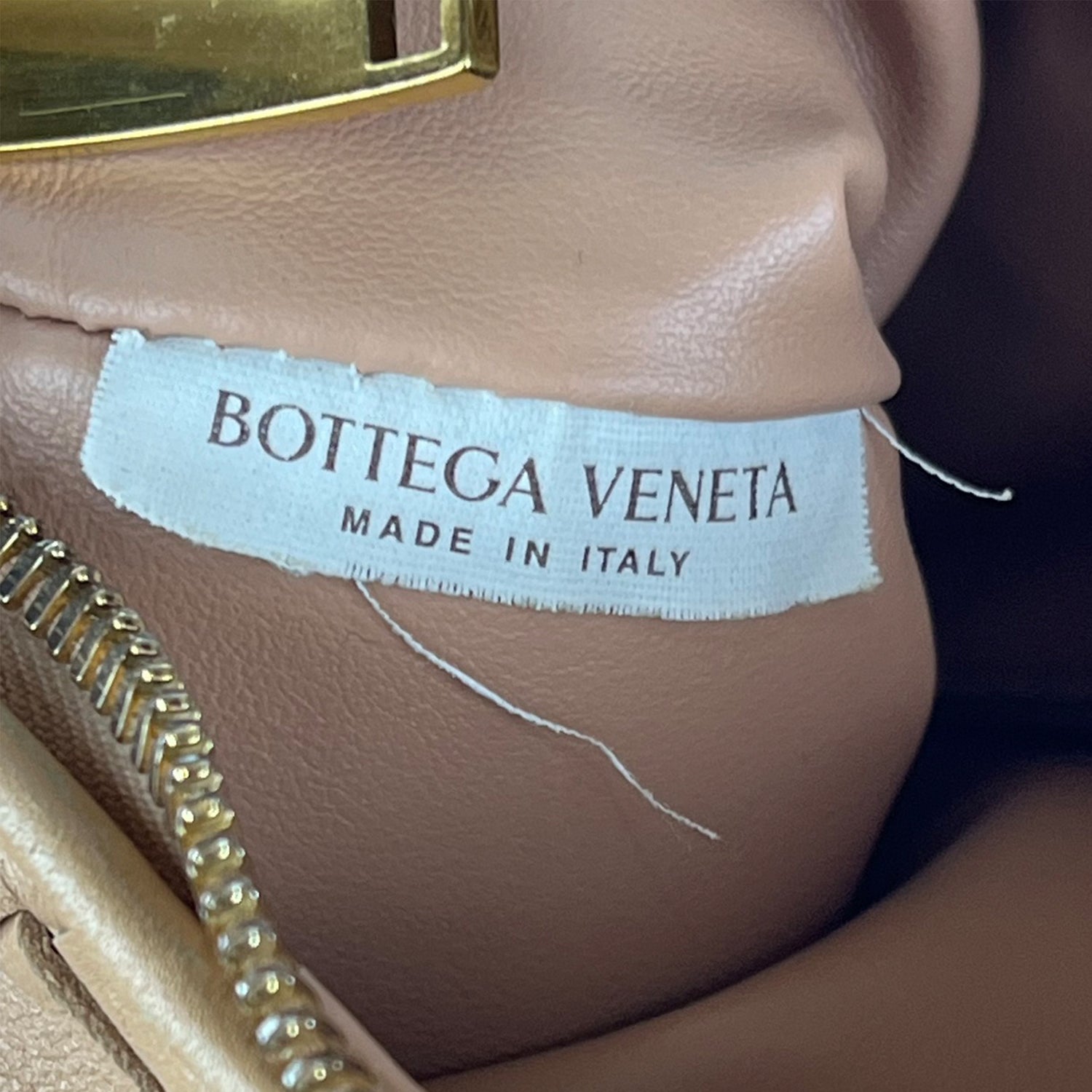 Bottega Veneta Jodie Teen Borsa a Mano in Pelle Intrecciata Marrone Cammello