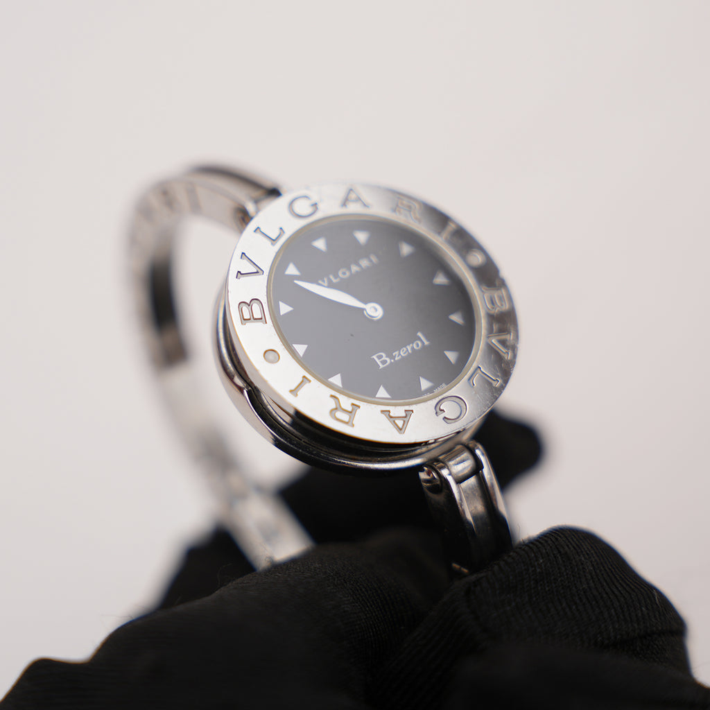 Bvlgari B.zero1 Stainless Steel Quartz Watch Black Dial 22mm
