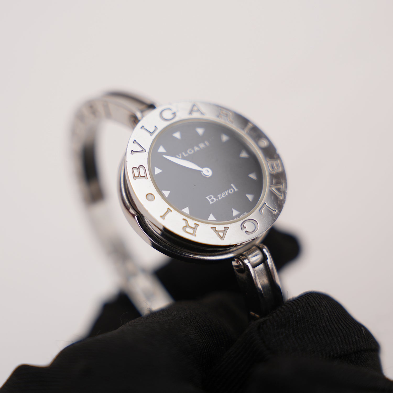 Bvlgari B.zero1 Stainless Steel Quartz Watch Black Dial 22mm