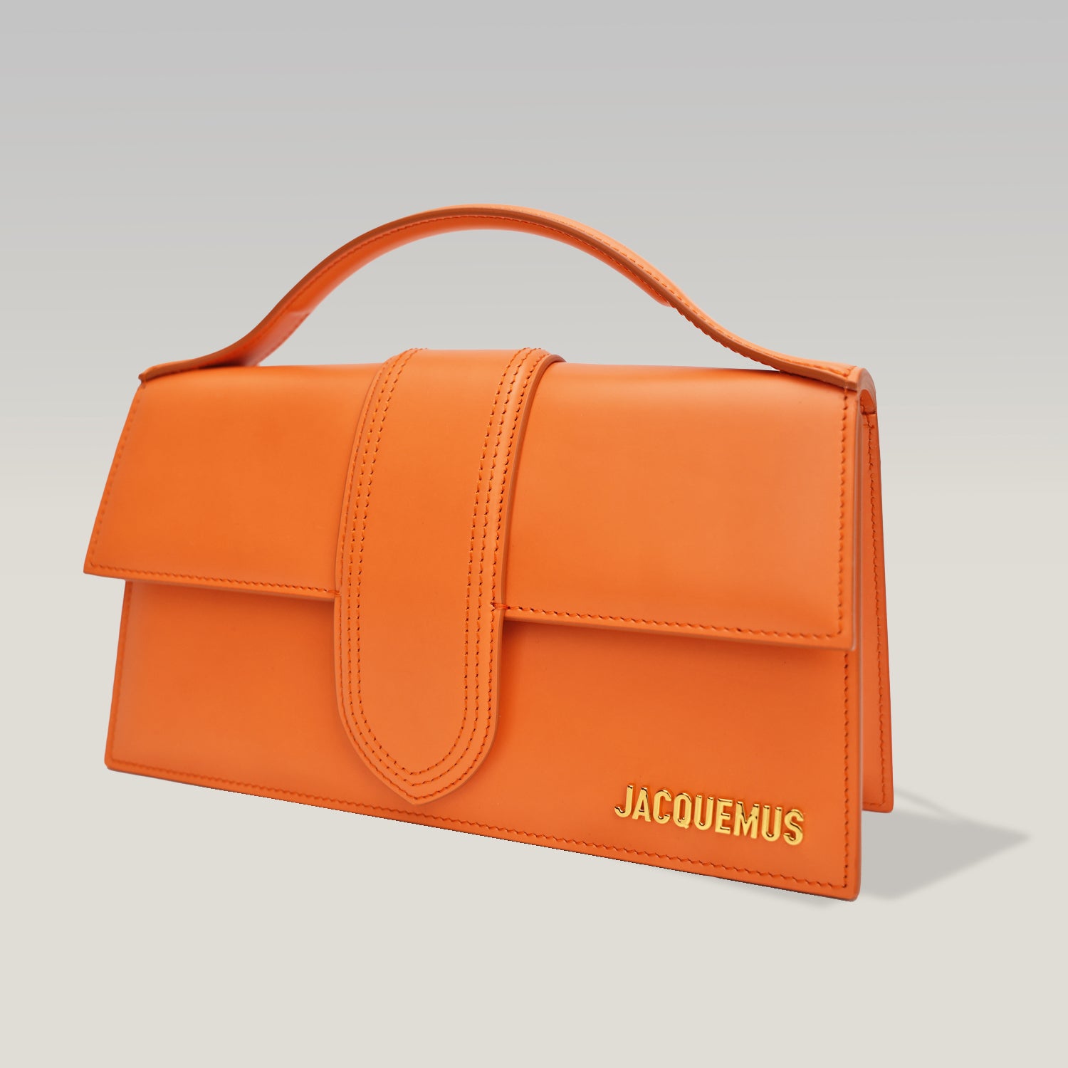 Jacquemus Le Grand Bambino Borsa in Pelle Arancione con Tracolla