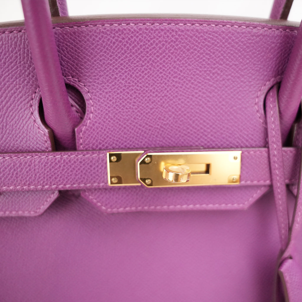 Hermès Birkin 30 Anemone in Pelle Epsom con Hardware Dorato
