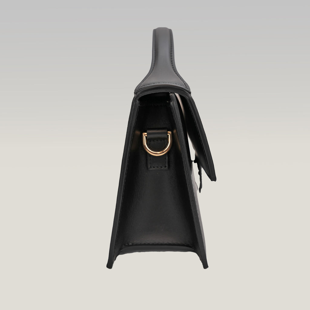 Jacquemus Le Grand Bambino nero con logo oro