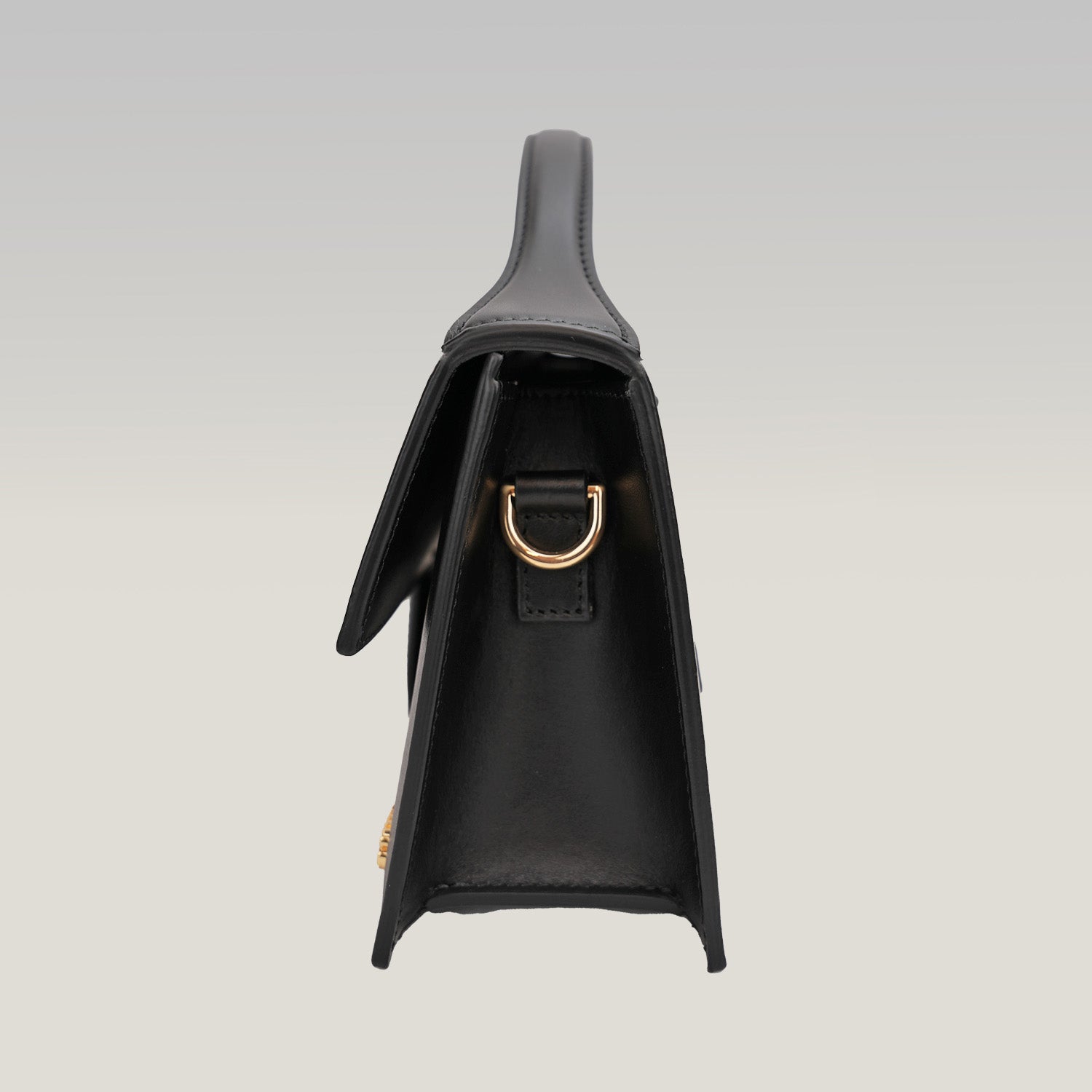 Jacquemus Le Grand Bambino nero con logo oro