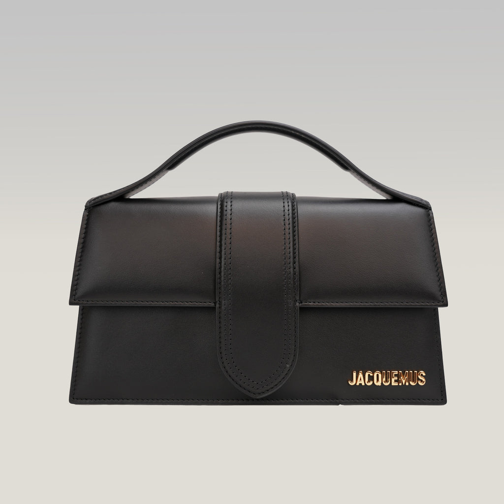 Jacquemus Le Grand Bambino nero con logo oro