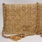 Chanel Wallet On Chain in rafia intrecciata beige
