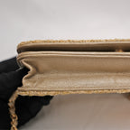 Chanel Wallet On Chain in rafia intrecciata beige