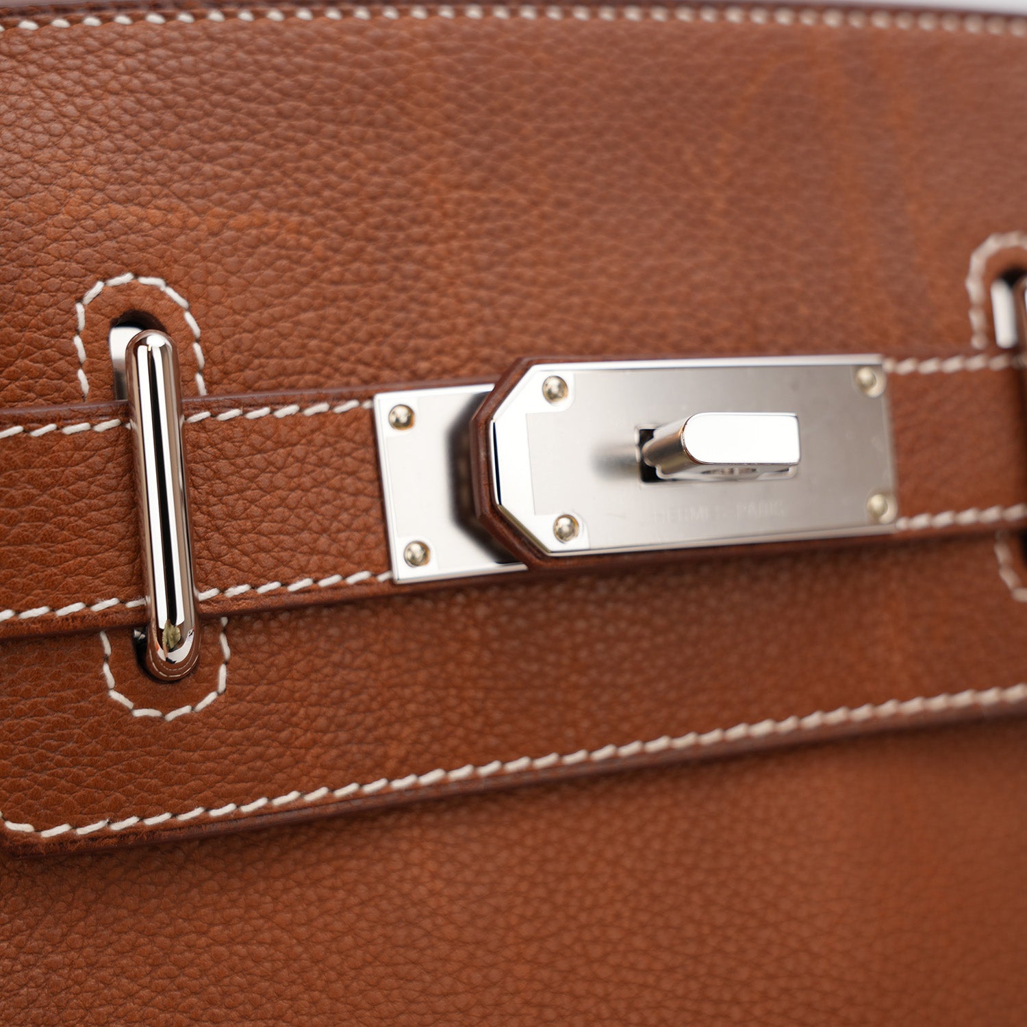 Hermès HAC à Dos large Gold-colored backpack with silver hardware 