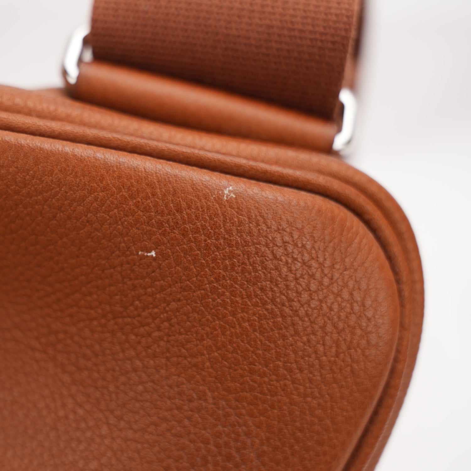 Hermès HAC à Dos large Gold-colored backpack with silver hardware 