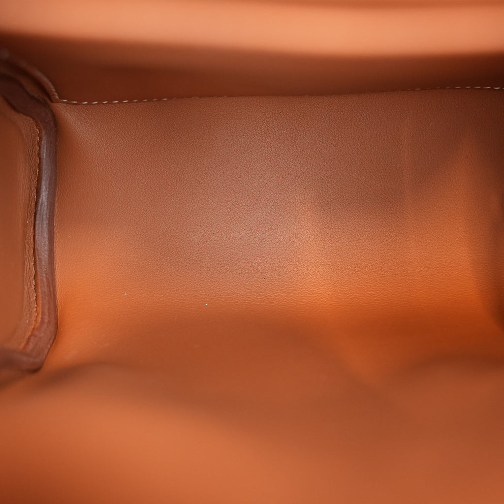 Hermès HAC à Dos large Gold-colored backpack with silver hardware 