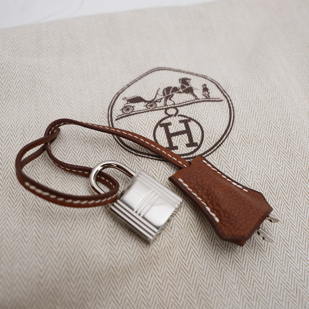 Hermès HAC à Dos large Gold-colored backpack with silver hardware 