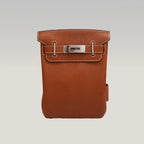 Hermès HAC à Dos large Gold-colored backpack with silver hardware 