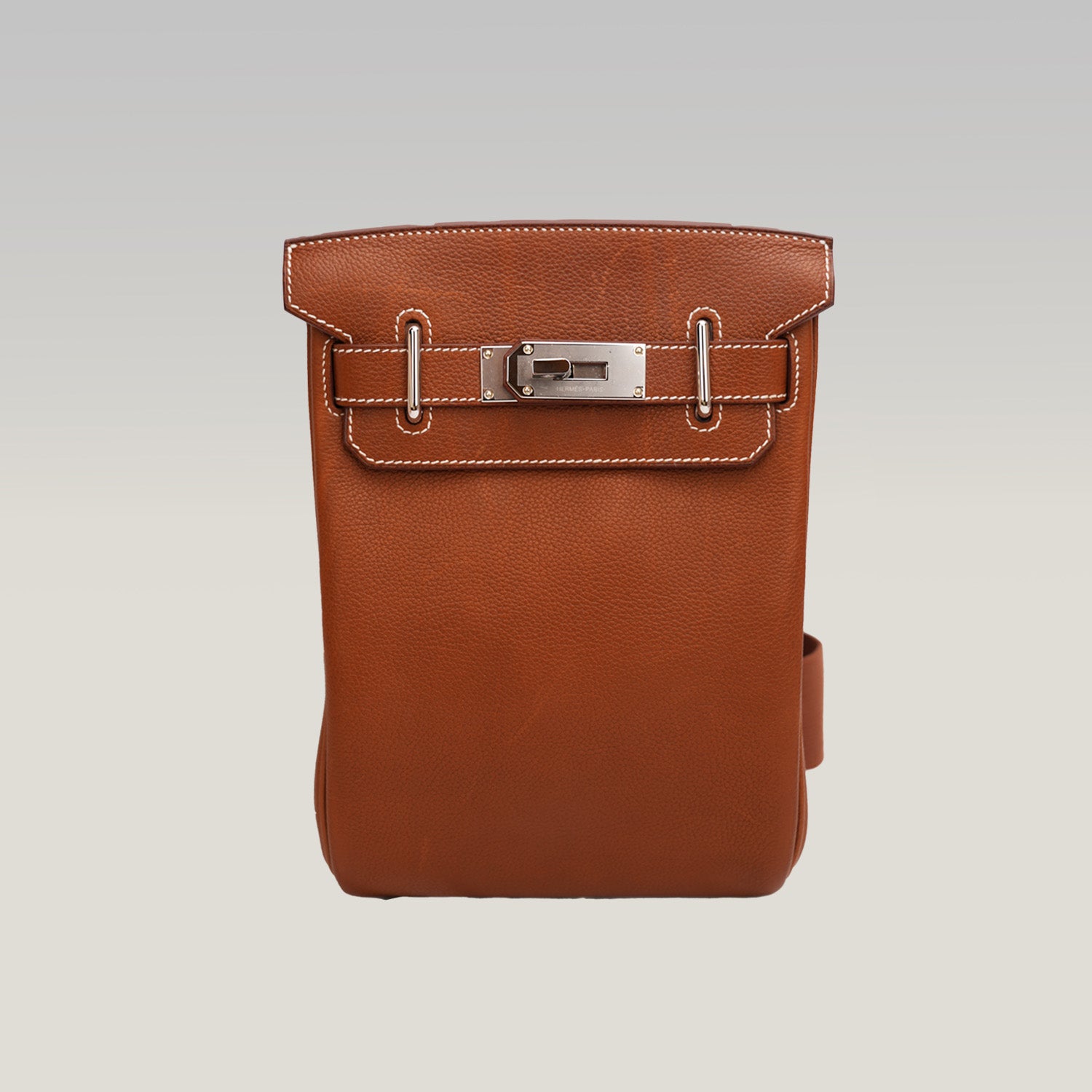 Hermès HAC à Dos large Gold-colored backpack with silver hardware 