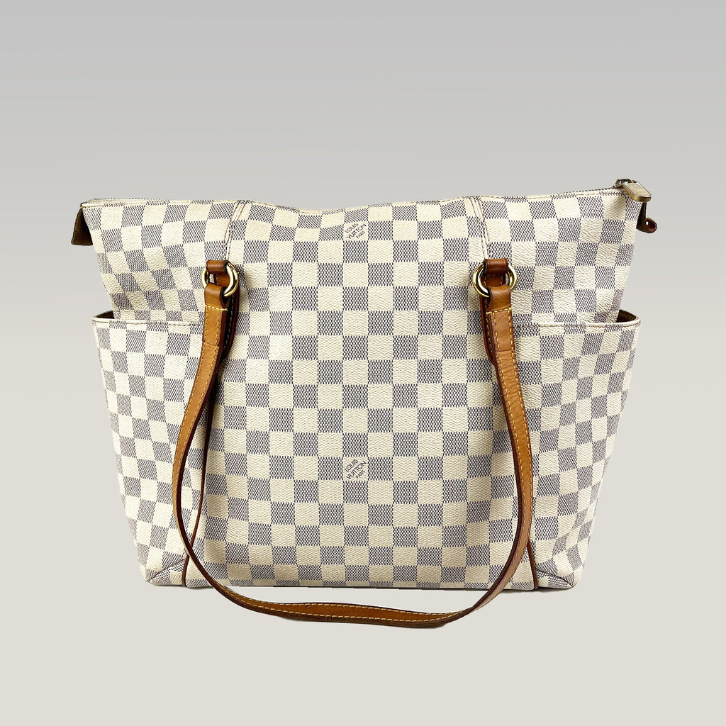 Louis Vuitton Totally PM Damier Azur Borsa Tote Compatta con Tasche Laterali