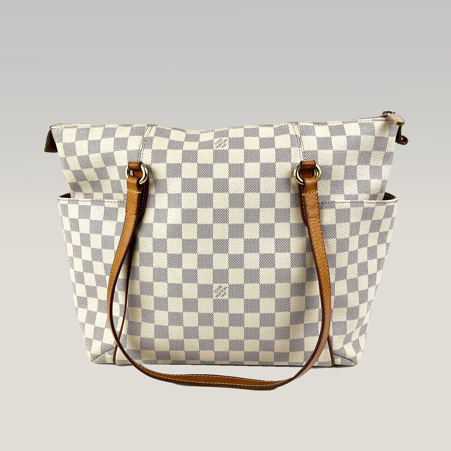 Louis Vuitton Totally PM Damier Azur Borsa Tote Compatta con Tasche Laterali