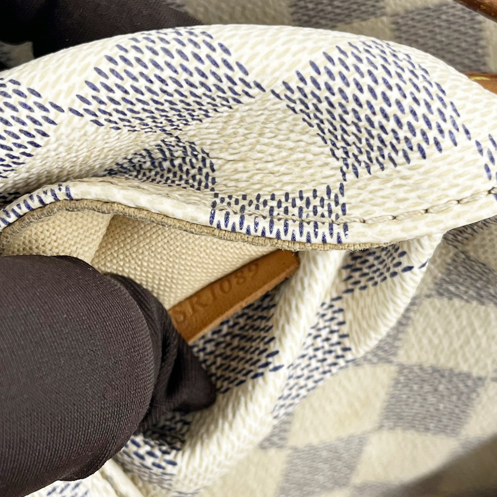 Louis Vuitton Totally PM Damier Azur Borsa Tote Compatta con Tasche Laterali