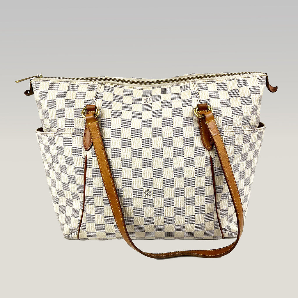 Louis Vuitton Totally PM Damier Azur Borsa Tote Compatta con Tasche Laterali