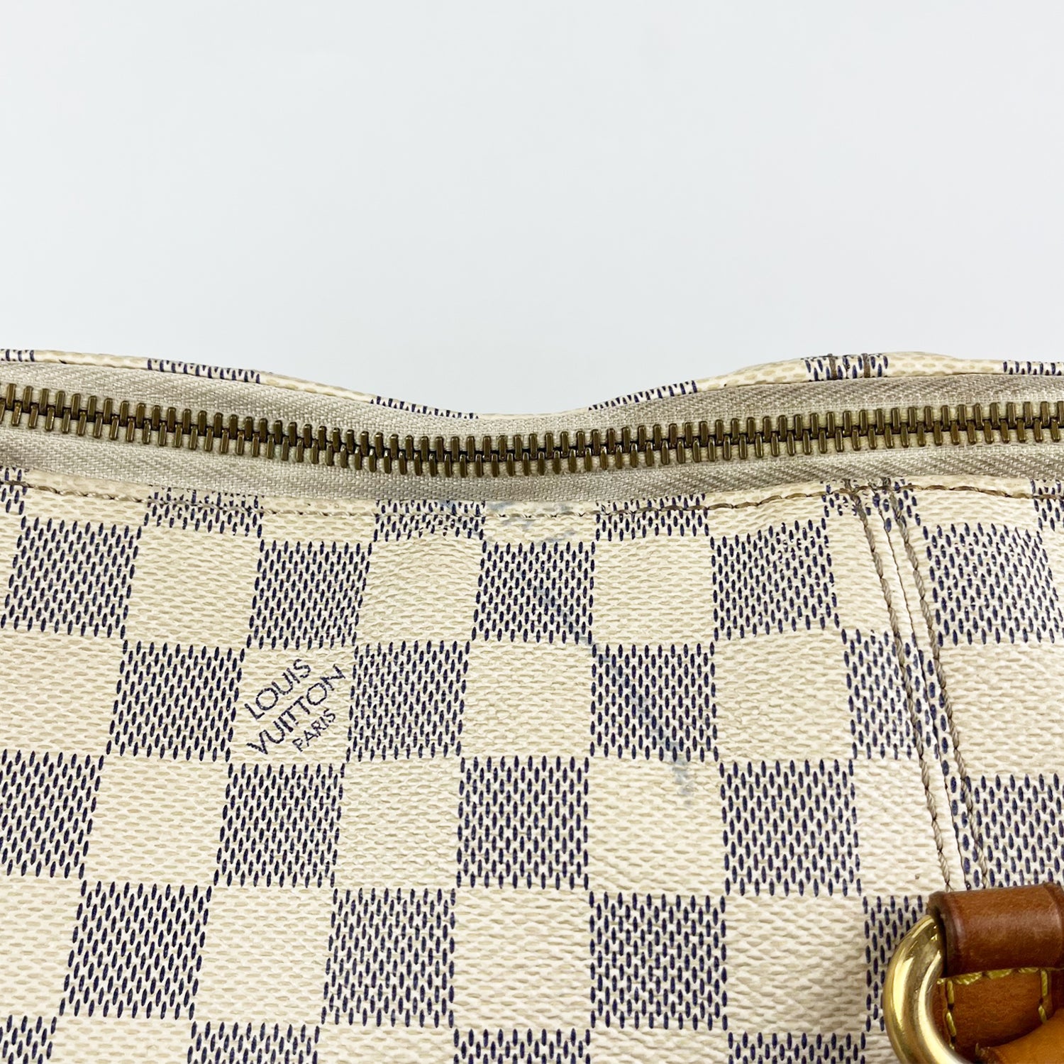 Louis Vuitton Totally PM Damier Azur Borsa Tote Compatta con Tasche Laterali