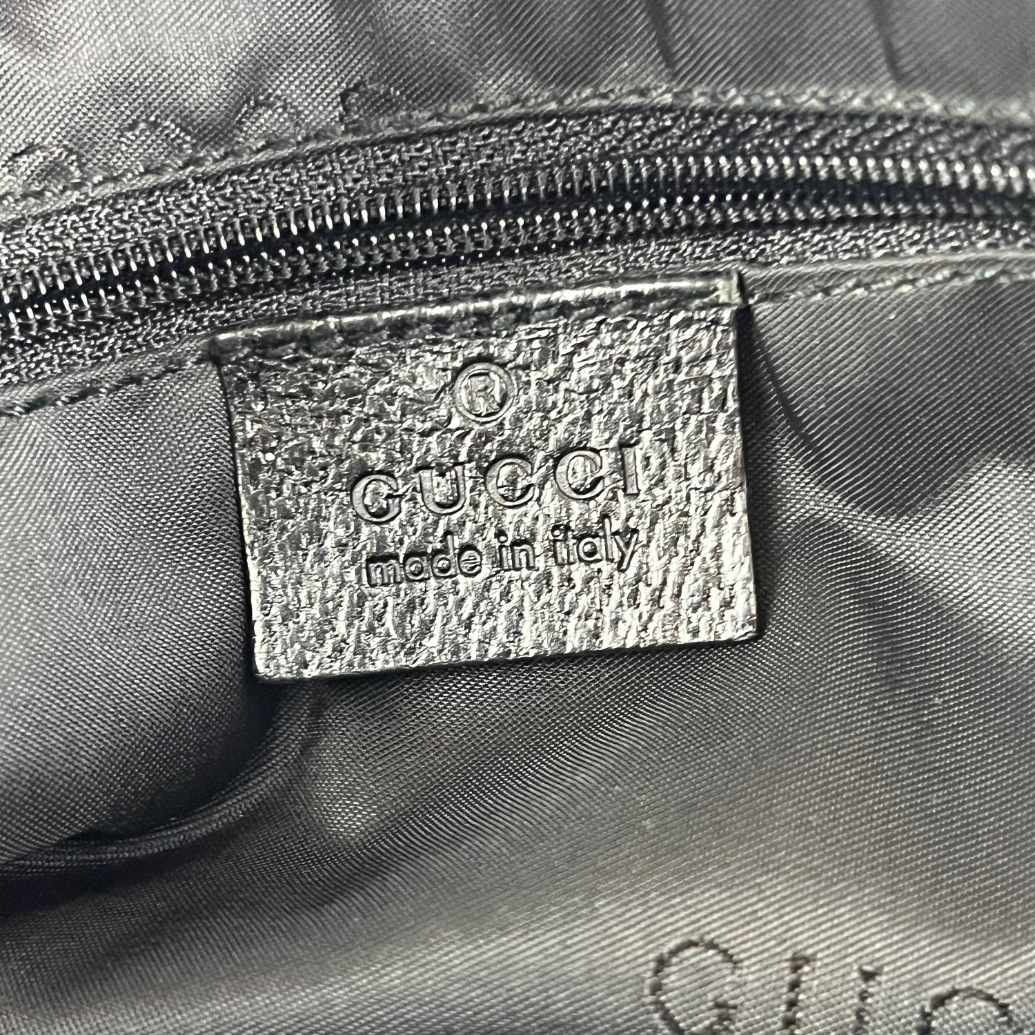 Gucci Jackie Hobo Bag in Black Canvas and Leather with Iconic Closure