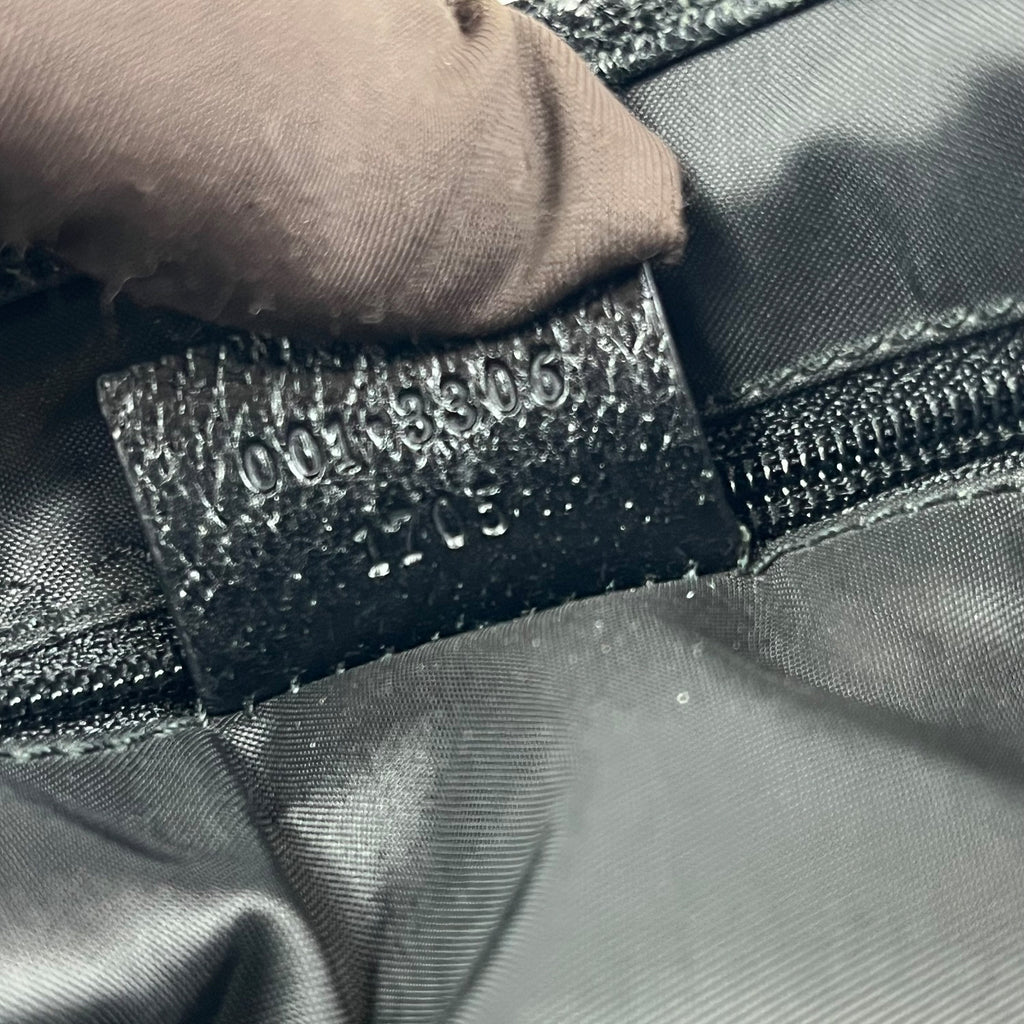 Gucci Jackie Hobo Bag in Black Canvas and Leather with Iconic Closure