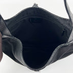 Gucci Jackie Hobo Bag in Black Canvas and Leather with Iconic Closure