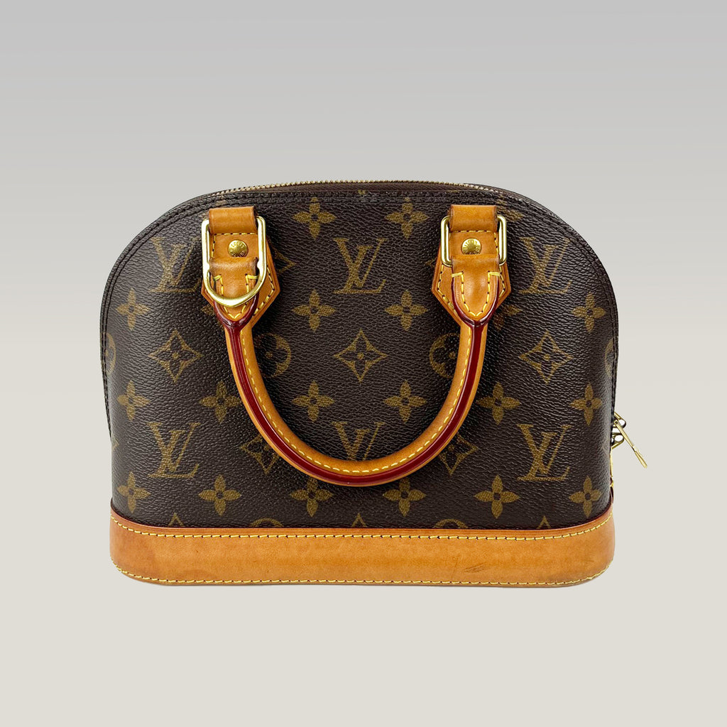 Louis Vuitton Alma BB Monogram Canvas con Finiture in Pelle Naturale