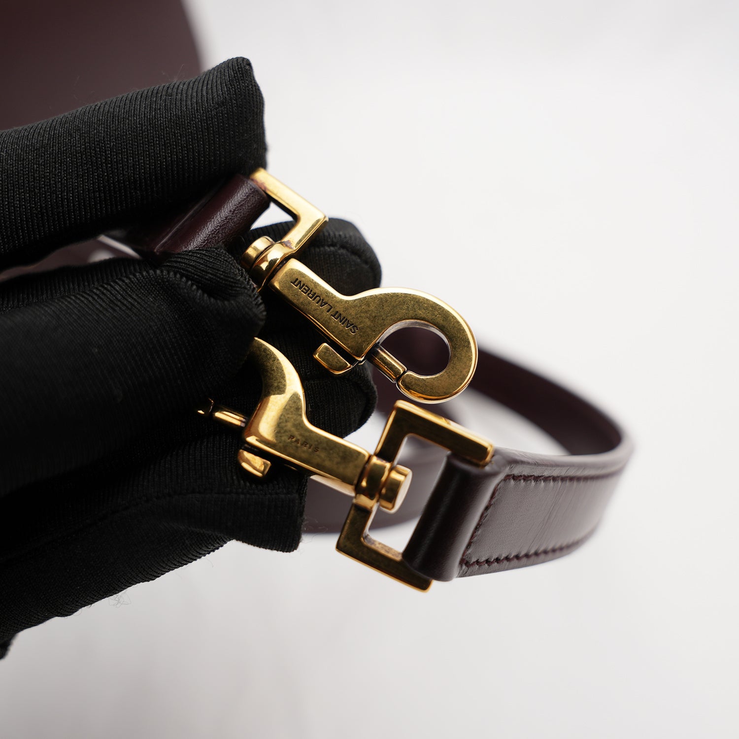 Saint Laurent Voltaire Mezzaluna In Pelle Di Vitello