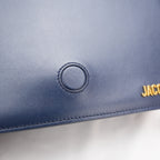 Jacquemus Le Grand Bambino Navy Blue in Pelle Liscia con Tracolla