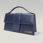 Jacquemus Le Grand Bambino Navy Blue in Pelle Liscia con Tracolla
