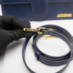 Jacquemus Le Grand Bambino Navy Blue in Pelle Liscia con Tracolla