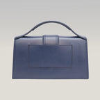 Jacquemus Le Grand Bambino Navy Blue in Pelle Liscia con Tracolla