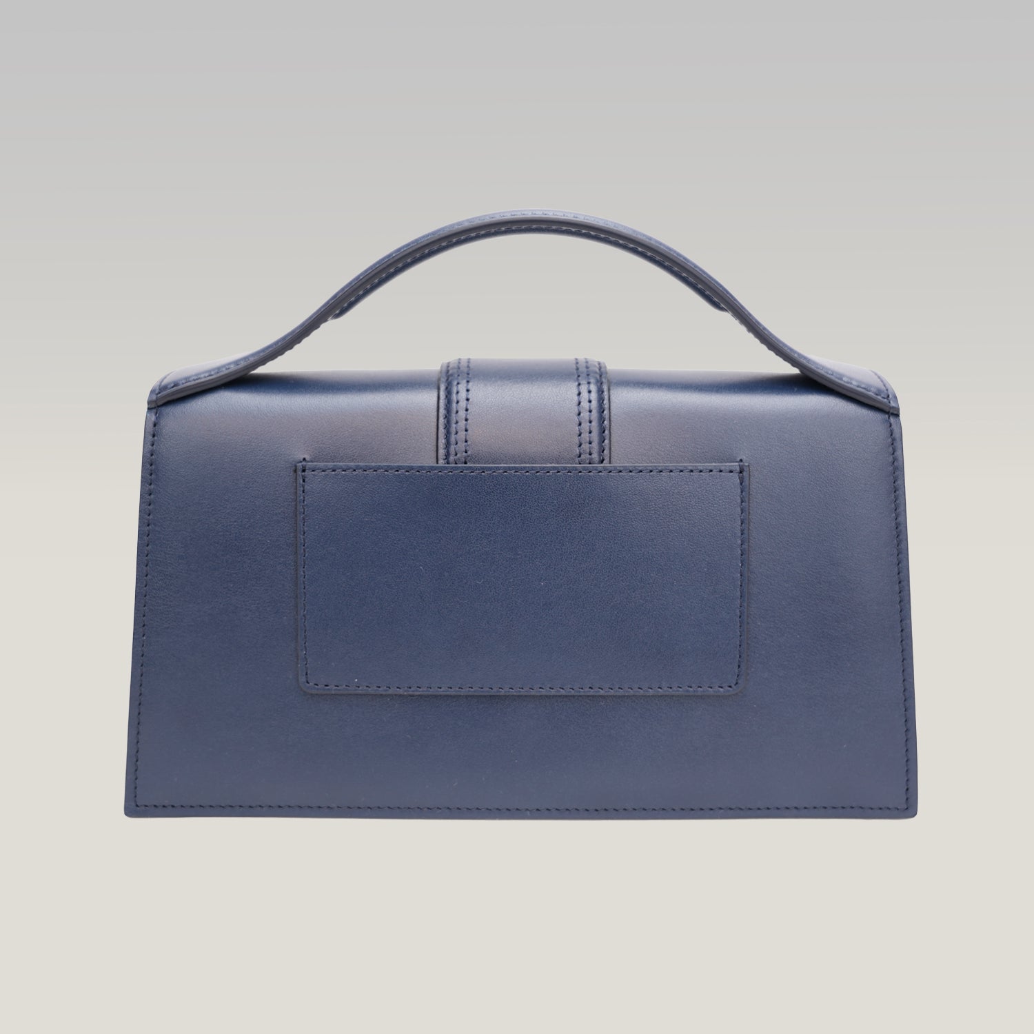 Jacquemus Le Grand Bambino Navy Blue in Pelle Liscia con Tracolla